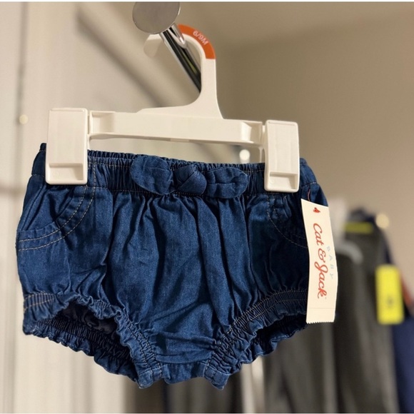 2Pcs Cat & Jack Denim Skirt & Baby Bloomer Size 6/9 Months NWT - Picture 7 of 9